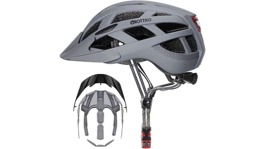 adult men women helmet with light