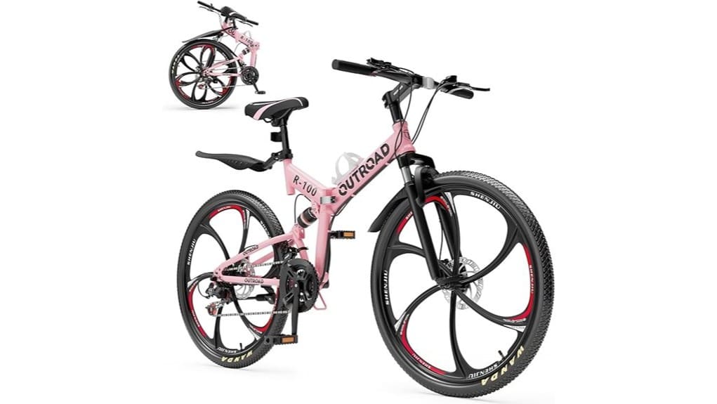 compact 26 inch folding mountain bike