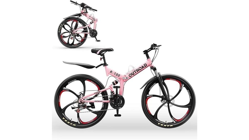 compact 26 inch folding mountain bike