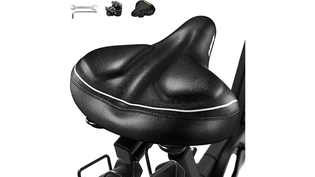 extra wide cushioned touring saddle