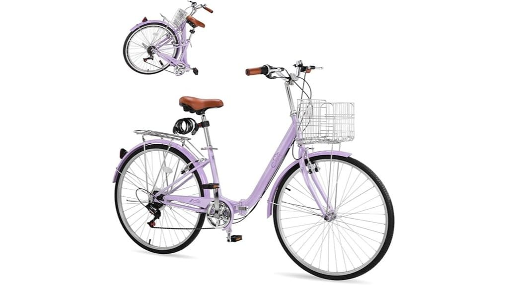 foldable seven speed cruiser bike