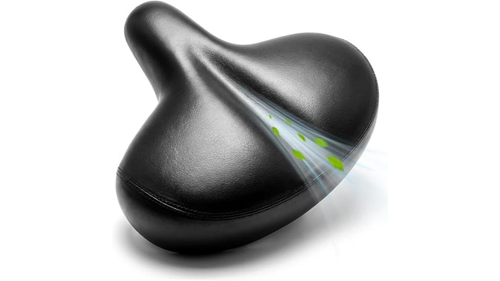 large comfortable padded bicycle saddle