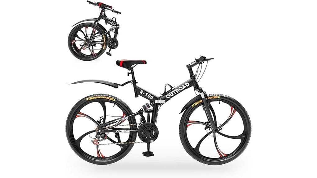outroad 26 inch folding mountain bike