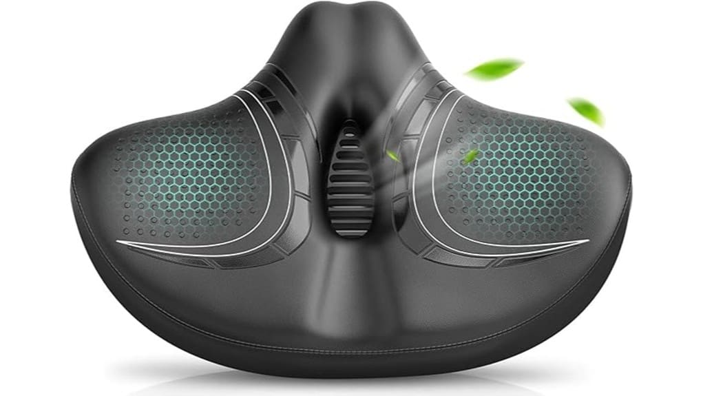 oversized noseless comfortable bike seat