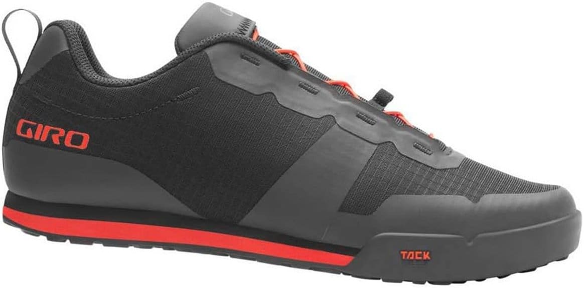 rugged flat pedal cycling shoe