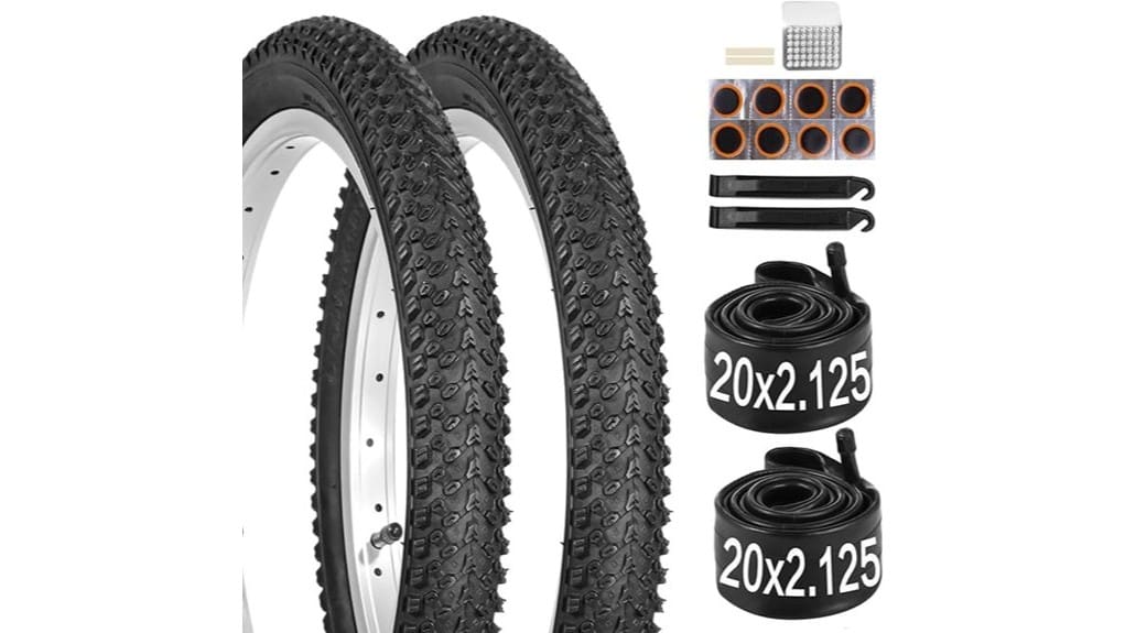two 20x2 125 tires